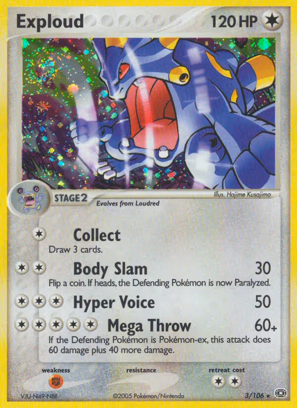 Exploud 3/106 Pokemon card