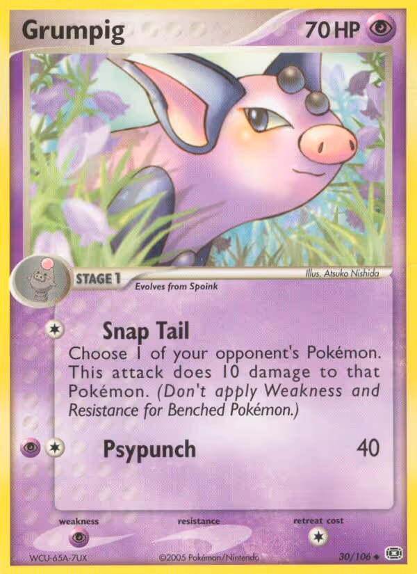 Grumpig 30/106 Pokemon card