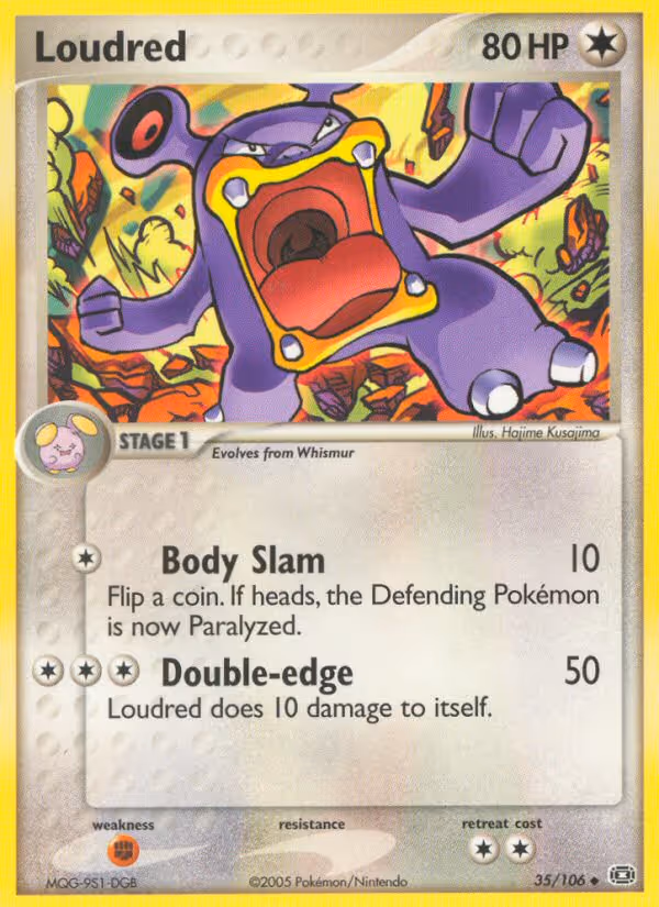 Loudred 35/106 Pokemon card