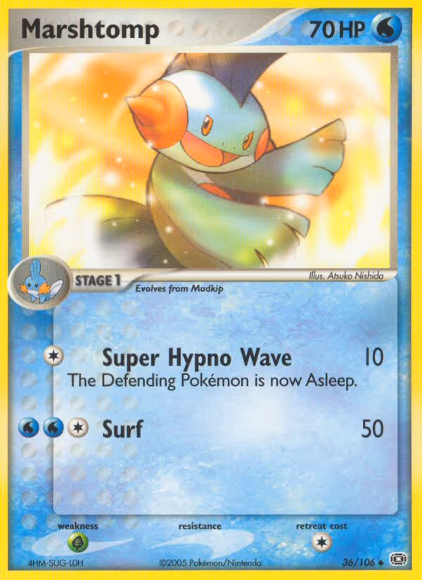 Marshtomp 36/106 Pokemon card