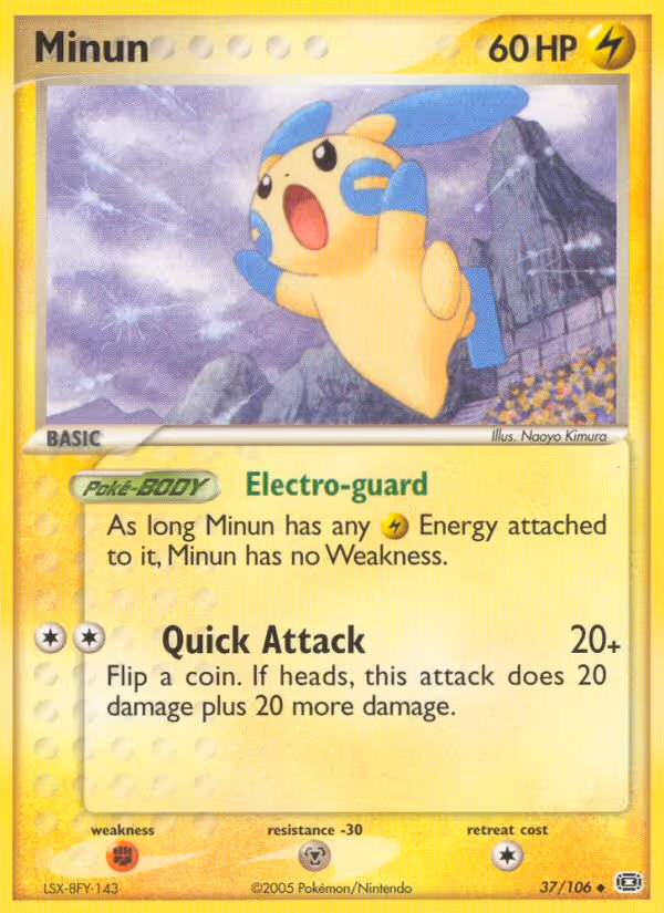 Minun 37/106 Pokemon card