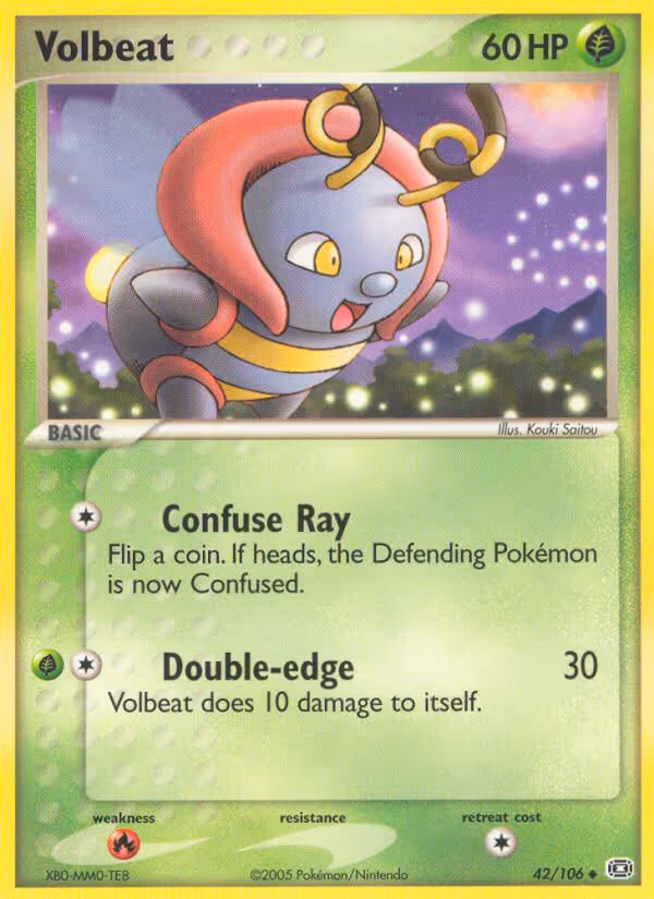 Volbeat 42/106 Pokemon card