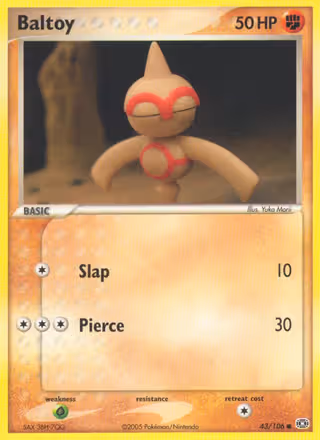 Baltoy 43/106 Pokemon card