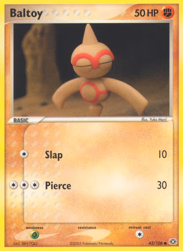 Baltoy 43/106 Pokemon card
