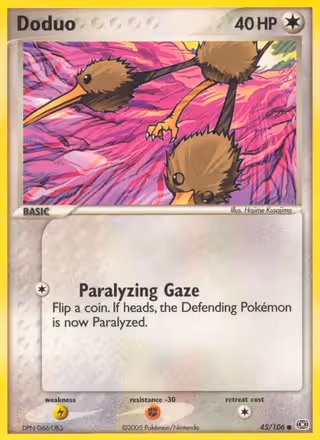 Doduo 45/106 Pokemon card