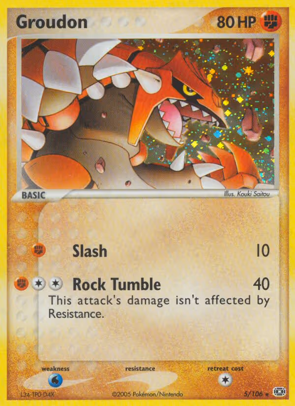 Groudon 5/106 Pokemon card