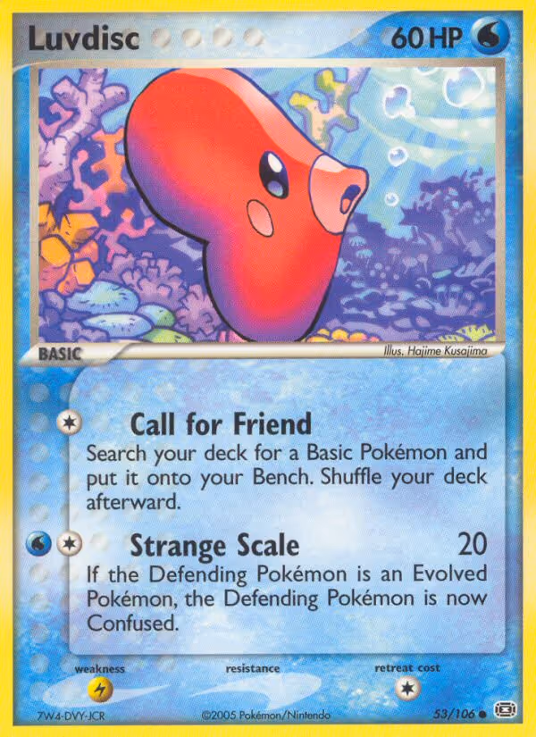 Luvdisc 53/106 Pokemon card