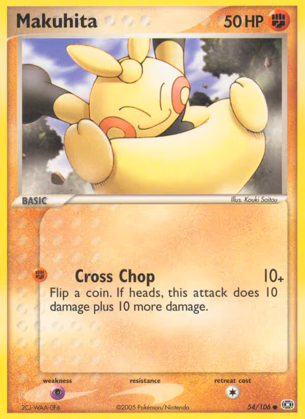 Makuhita 54/106 Pokemon card