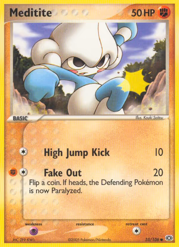 Meditite 55/106 Pokemon card