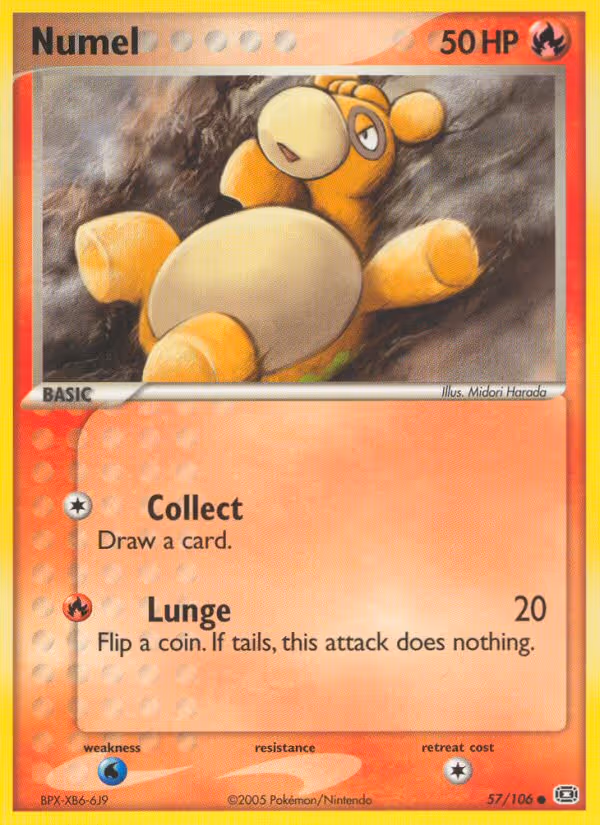 Numel 57/106 Pokemon card