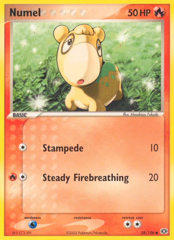 Numel 58/106 Pokemon card