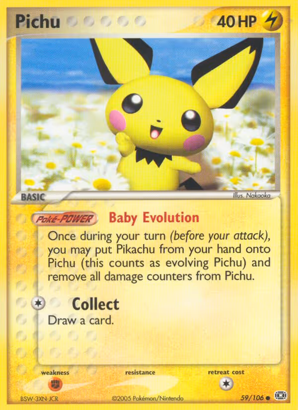 Pichu 59/106 Pokemon card