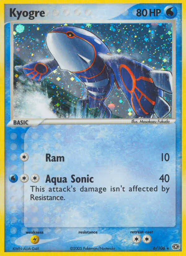 Kyogre 6/106 Pokemon card
