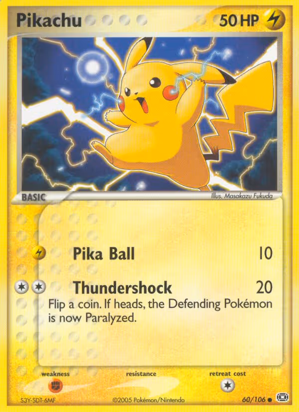 Pikachu 60/106 Pokemon card