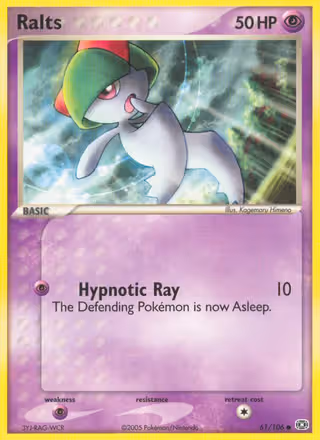 Ralts 61/106 Pokemon card