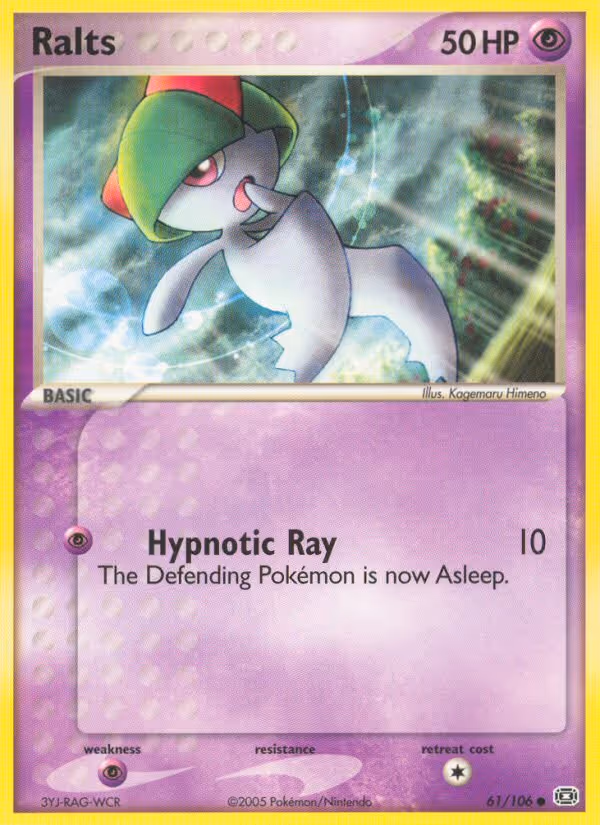 Ralts 61/106 Pokemon card