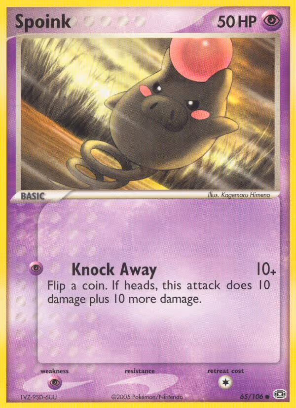 Spoink 65/106 Pokemon card