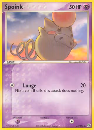 Spoink 66/106 Pokemon card