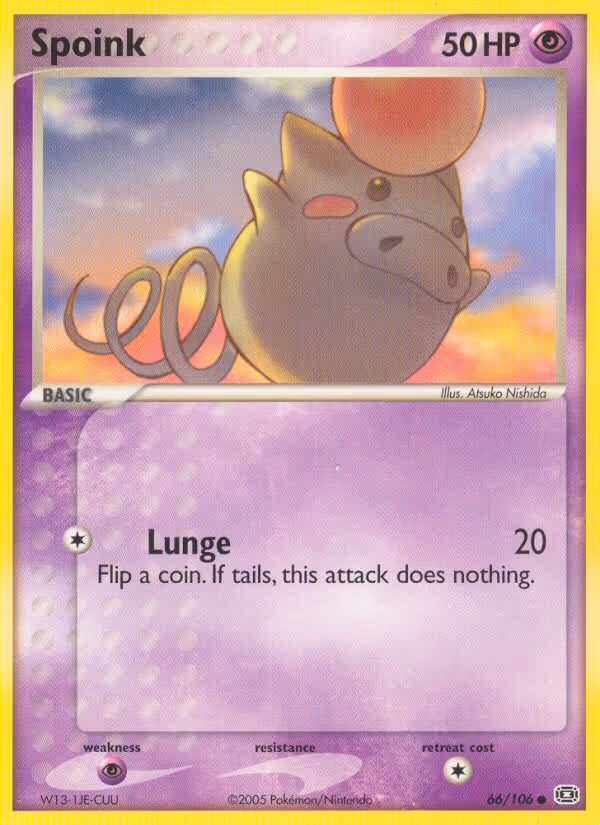 Spoink 66/106 Pokemon card