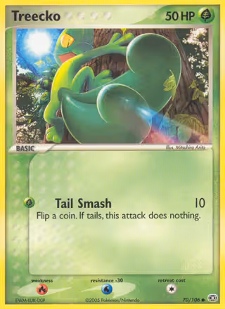 Treecko 70/106 Pokemon card