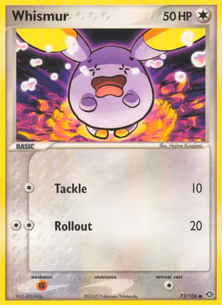 Whismur 73/106 Pokemon card