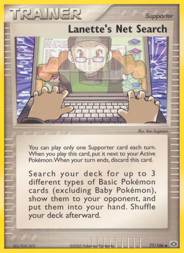 Lanette's Net Search 77/106 Pokemon card
