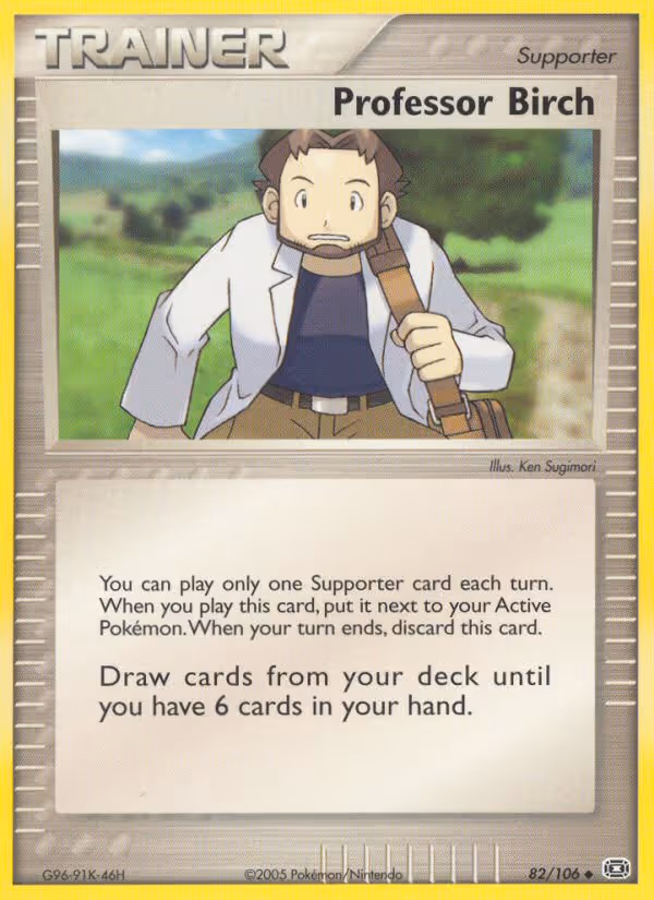 Professor Birch 82/106 Pokemon card