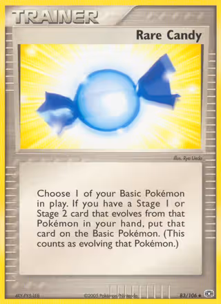 Rare Candy 83/106 Pokemon card