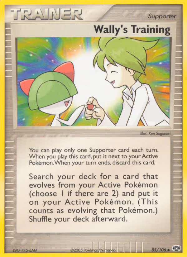 Wally's Training 85/106 Pokemon card