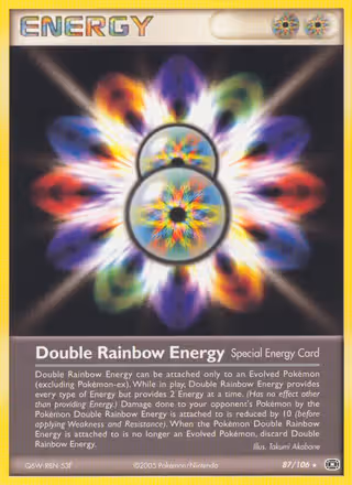 Double Rainbow Energy 87/106 Pokemon card