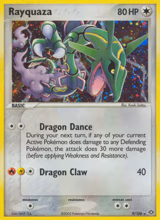 Rayquaza 9/106 Pokemon card