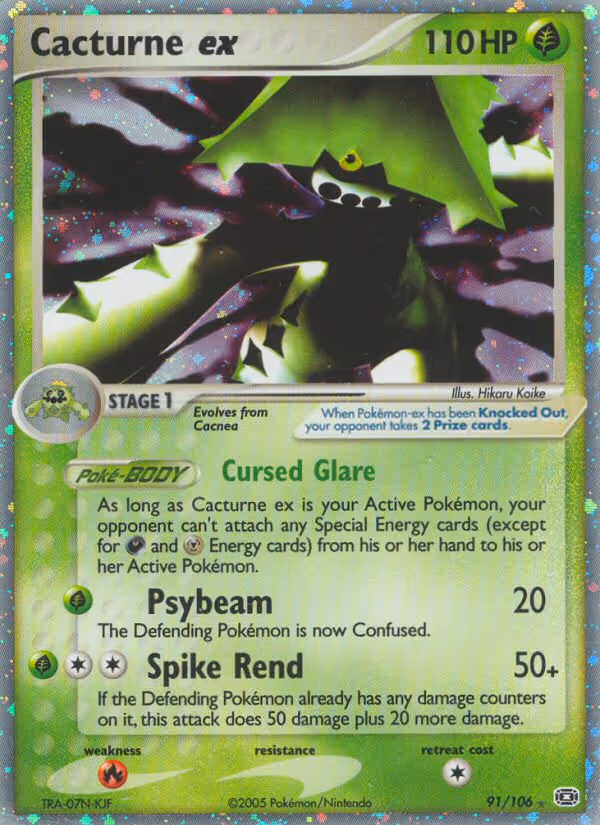 Cacturne ex 91/106 Pokemon card
