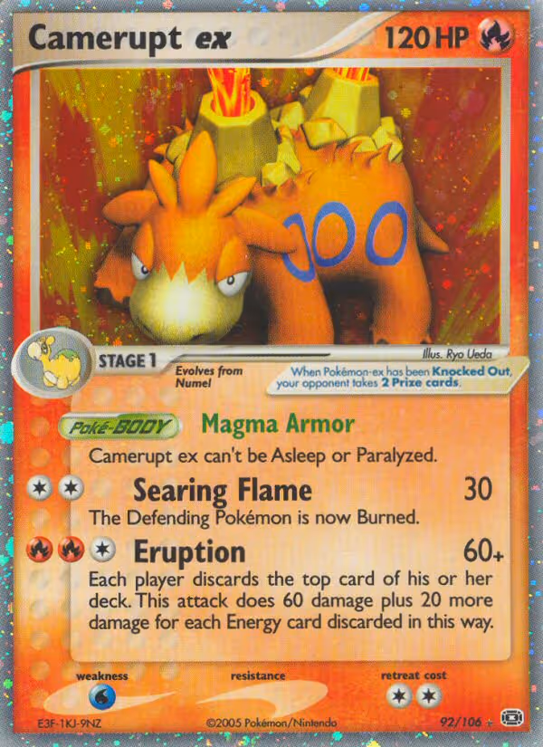Camerupt ex 92/106 Pokemon card