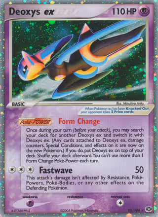 Deoxys ex 93/106 Pokemon card