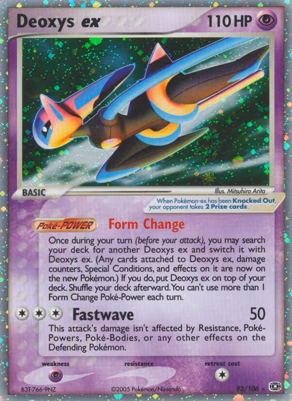 Deoxys ex 93/106 Pokemon card