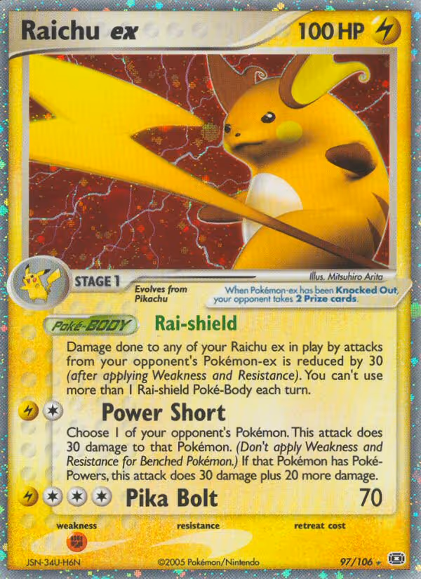 Raichu ex 97/106 Pokemon card