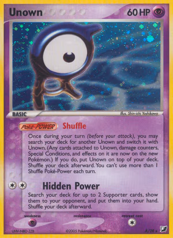 Unown A Pokemon card