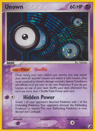 Unown I Pokemon card