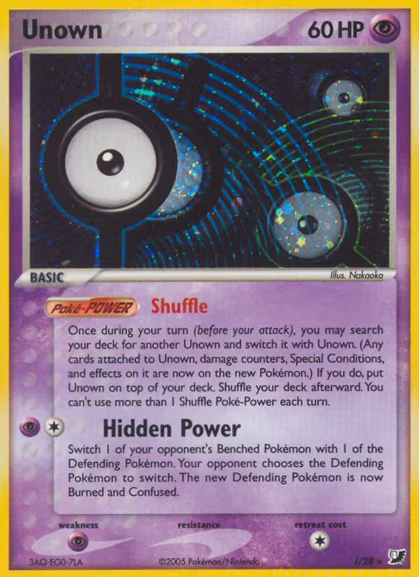 Unown I Pokemon card