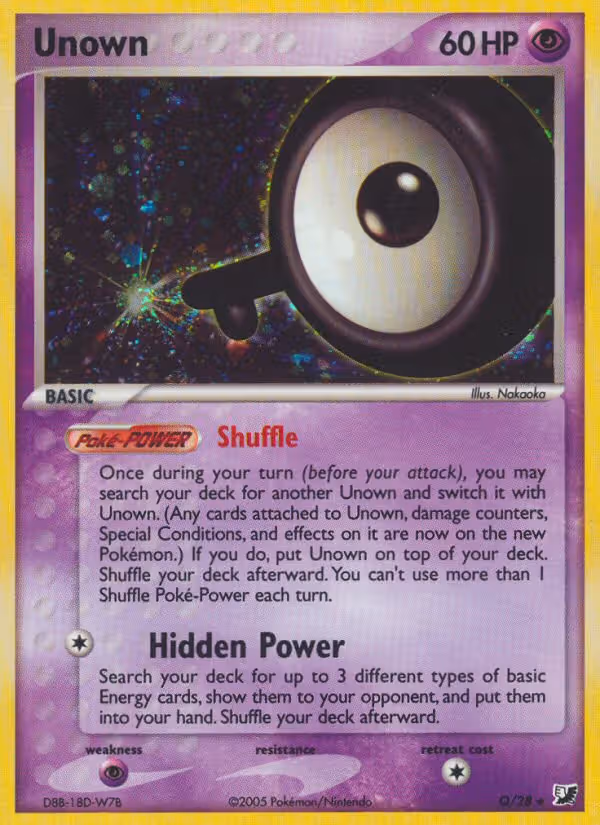 Unown Q Pokemon card