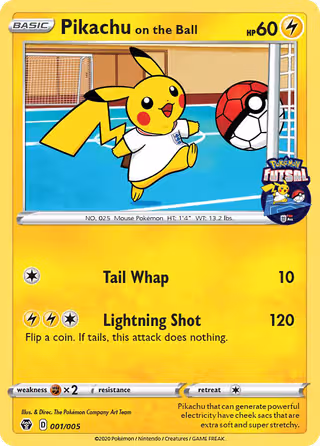 Pikachu on the Ball 1/5 Pokemon card