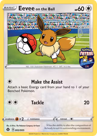 Eevee on the Ball 2/5 Pokemon card