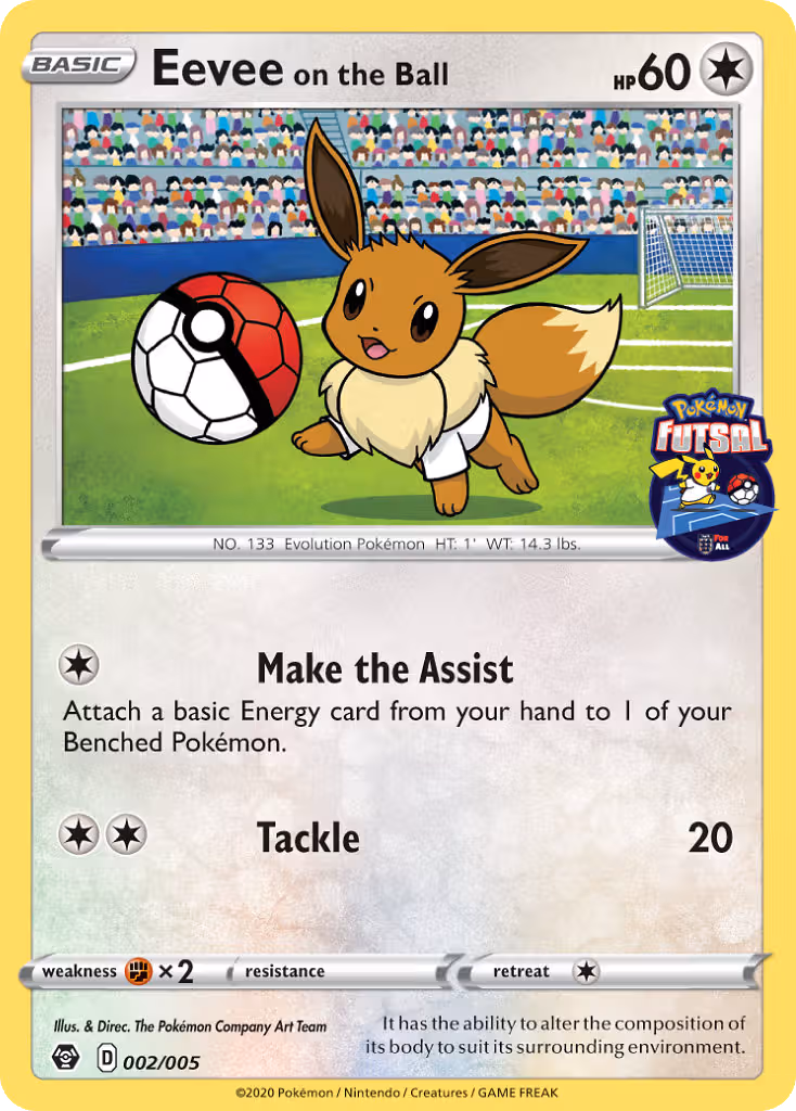 Eevee on the Ball 2/5 Pokemon card
