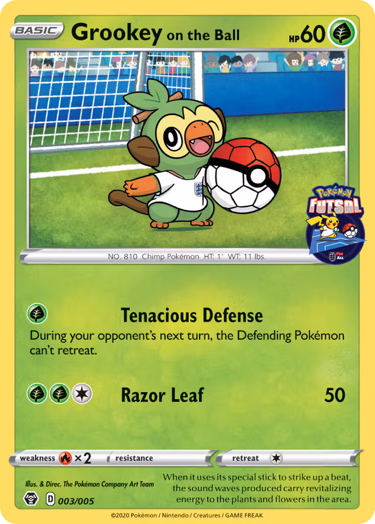 Grookey on the Ball 3/5 Pokemon card
