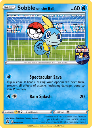 Sobble on the Ball 5/5 Pokemon card