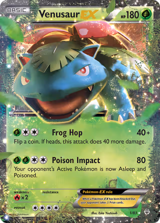 Venusaur EX 1/83 Pokemon card