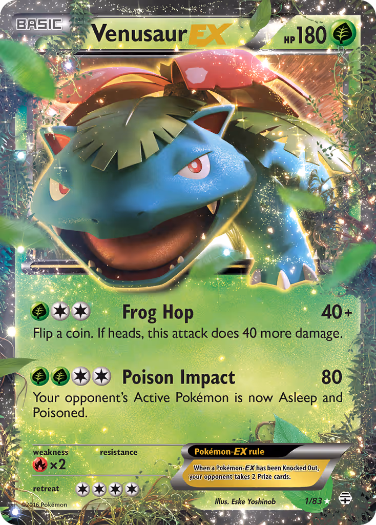 Venusaur EX 1/83 Pokemon card