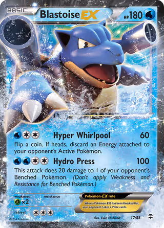 Blastoise EX 17/83 Pokemon card