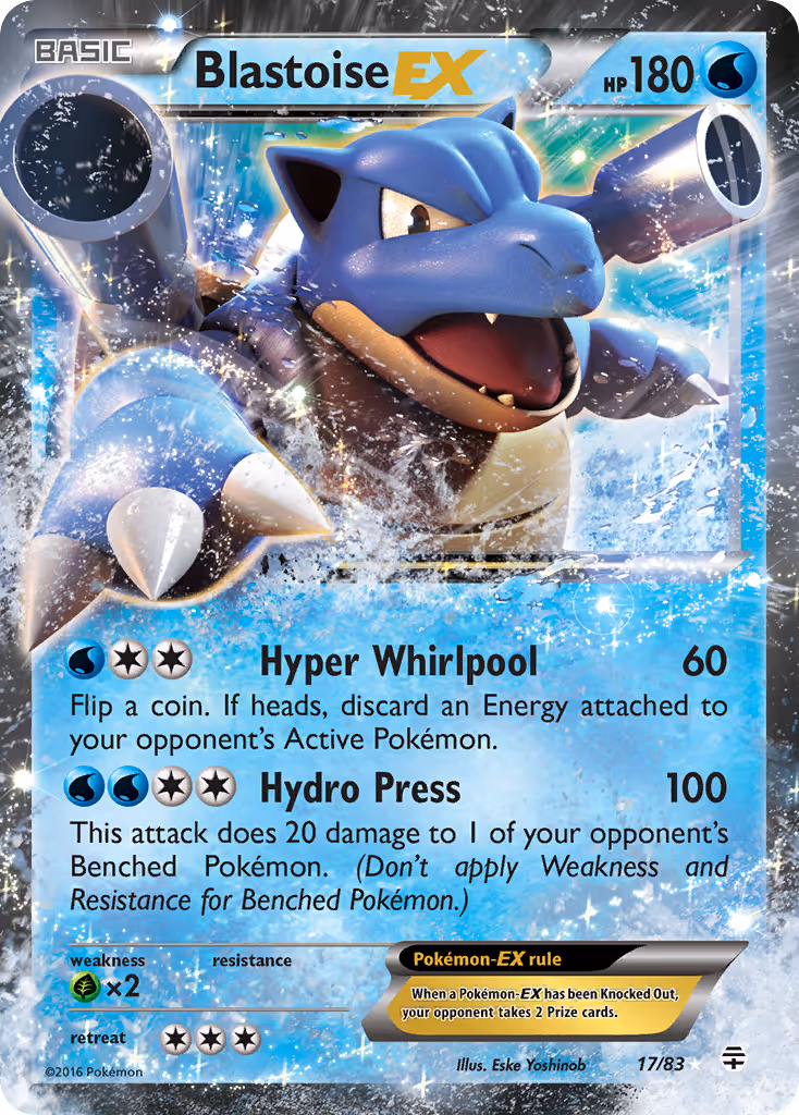 Blastoise EX 17/83 Pokemon card