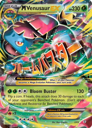 M Venusaur EX 2/83 Pokemon card